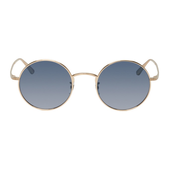 Photo: Oliver Peoples The Row Gold After Midnight Sunglasses