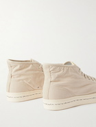 Visvim - Kiefer Leather-Trimmed Canvas High-Top Sneakers - White