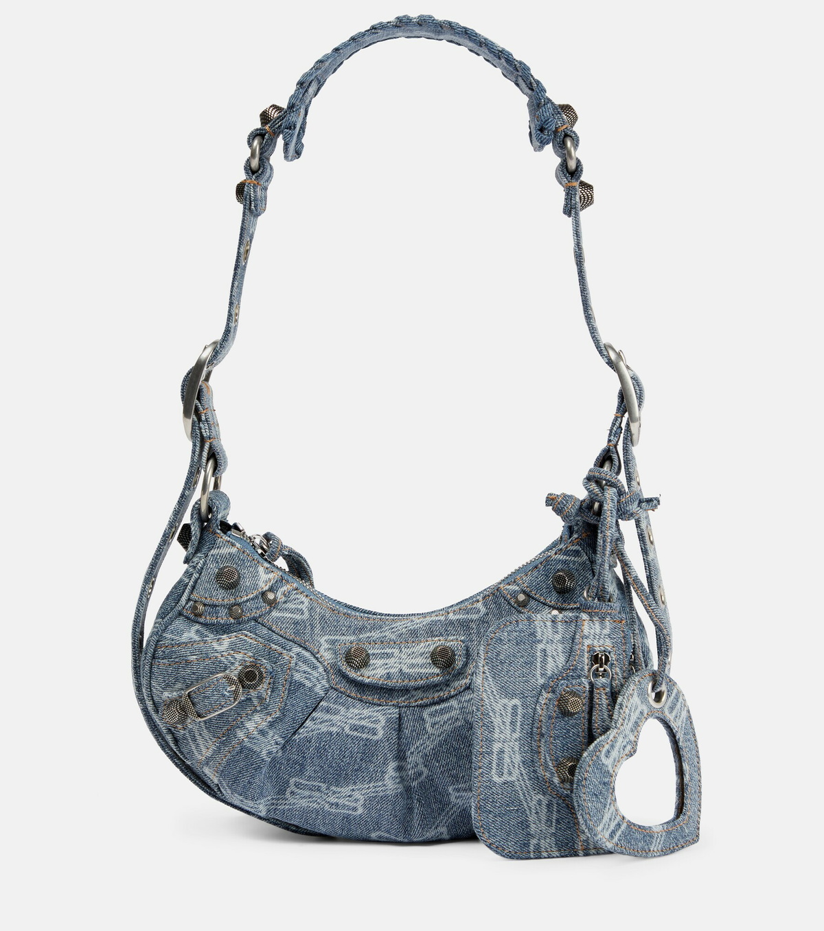 送料込 BALENCIAGA Le Cagole XS Shoulder Bag Denim Balenciaga Le Cagole XS Shoulder Bag In Denim | Neiman Marcus