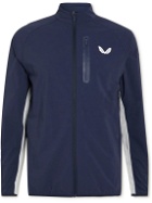Castore - Active Logo-Print Two-Tone Stretch-Shell Jacket - Blue