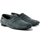 TOM FORD - Berrick Suede Penny Loafers - Blue