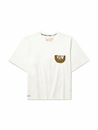 Kardo - Embroidered Appliquéd Cotton-Jersey T-Shirt - White