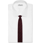 TOM FORD - 8cm Striped Silk and Wool-Blend Jacquard Tie - Burgundy