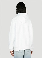 Botter - Raw Edge Logo Hooded Sweatshirt in White