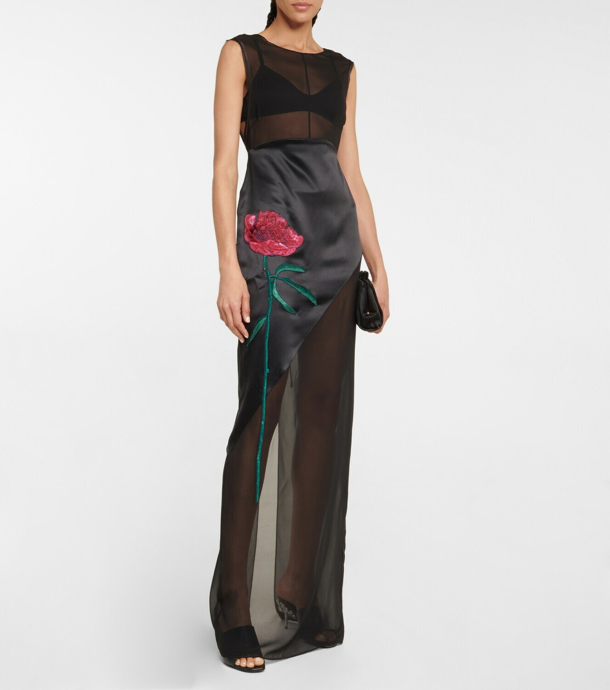 Peter Do - Embroidered silk dress