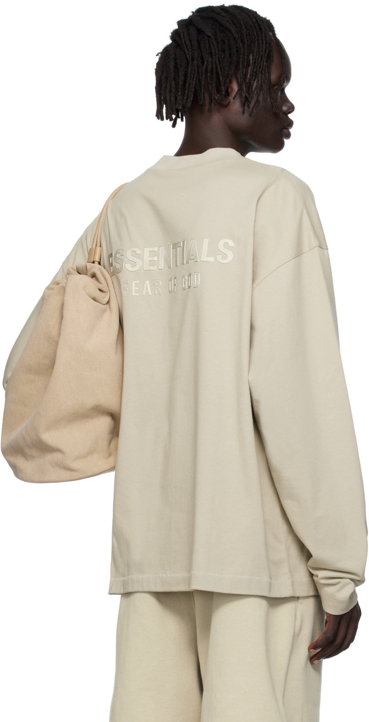 Fear of God ESSENTIALS Taupe Classic Fit Long Sleeve T-shirt