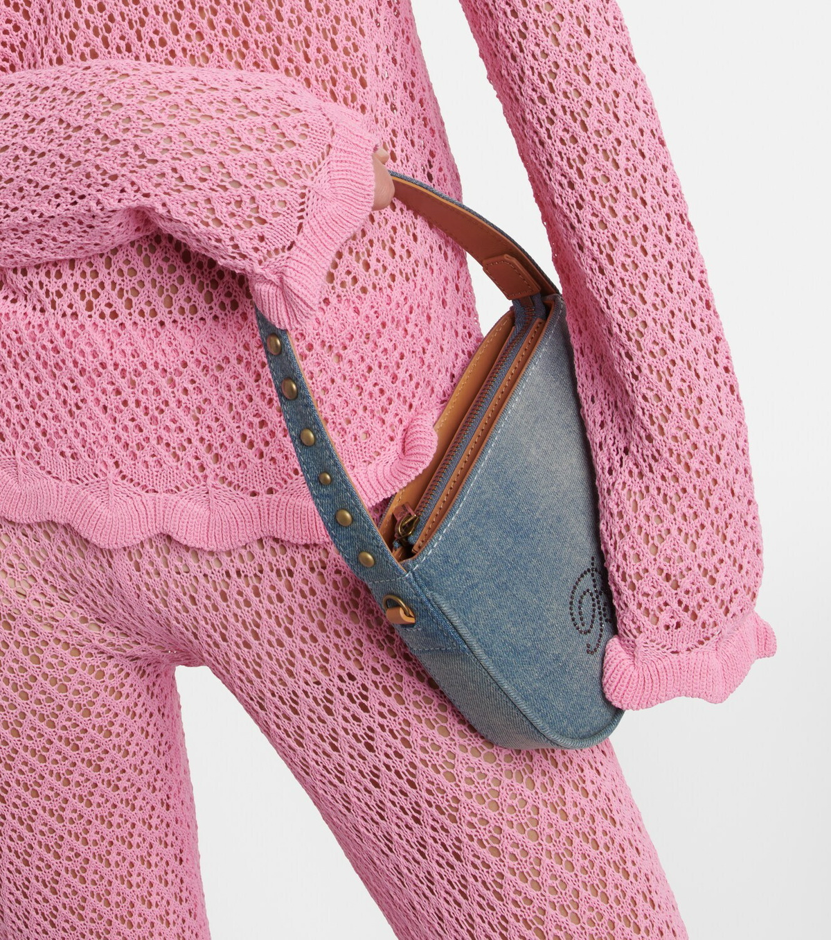 Blumarine - Logo crochet top Blumarine