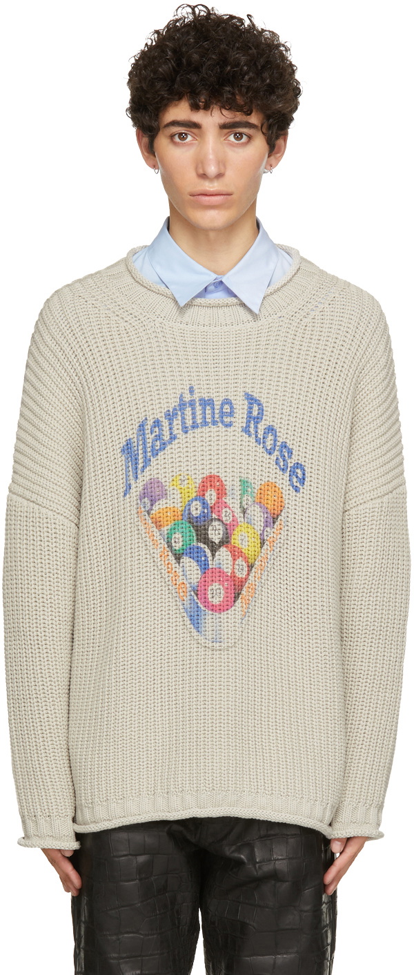 Martine Rose Zipped Logo Knit - Night Sky on Garmentory