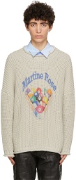 Martine Rose Grey Knit Basset Sweater