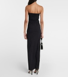 Wolford x N21 ruched strapless maxi dress