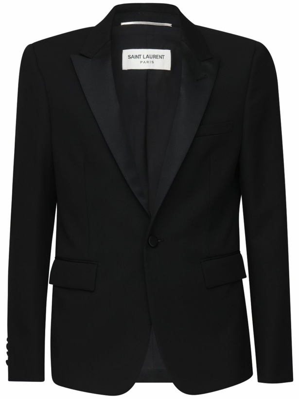 Photo: SAINT LAURENT - Wool Gabardine Tuxedo Jacket