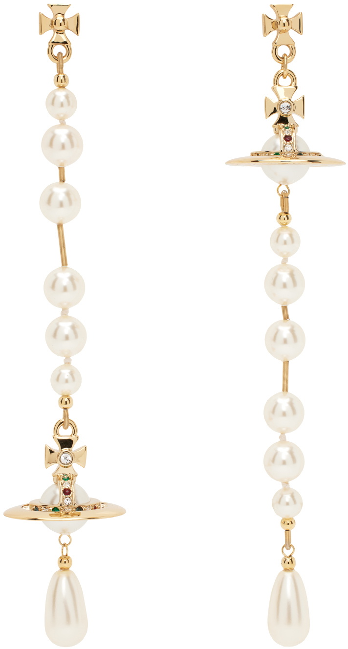 Broken pearl earrings vivienne westwood Clearance