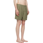 Stone Island Khaki B100B09 Brushed Nylon Swim Shorts