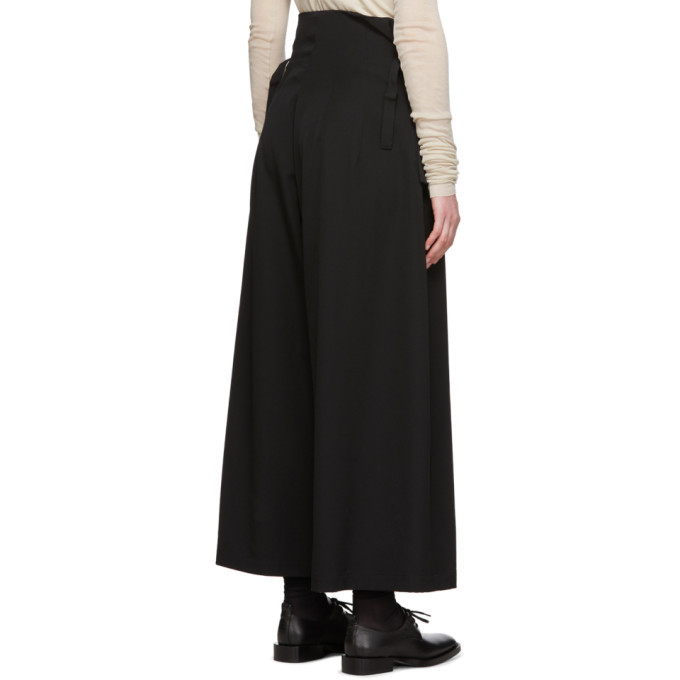 今だけSALE!!! tuck wide trousersブラック Yohji Yamamoto Black Tuck Wide Trousers Yohji Yamamoto