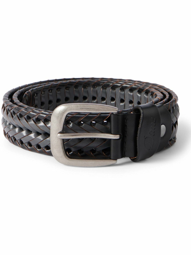 Photo: DIME - 3.5cm Braided Leather Belt - Black
