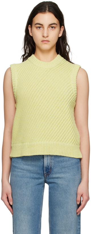 Photo: House of Dagmar Yellow Mouliné Vest