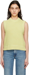 House of Dagmar Yellow Mouliné Vest