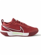 Nike Tennis - NikeCourt Zoom Pro Mesh Tennis Sneakers - Burgundy
