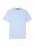 Ralph Lauren Purple label - Logo-Embroidered Cotton-Lisle T-Shirt - Blue