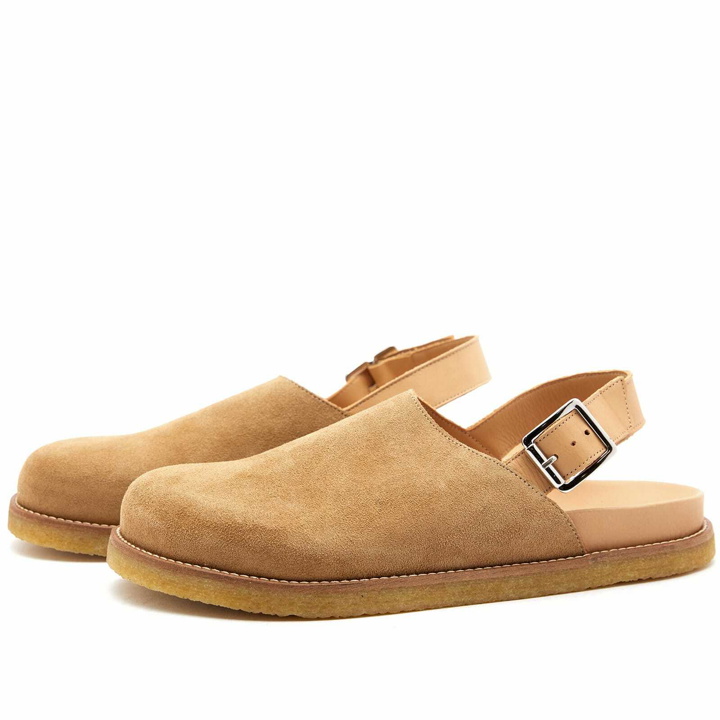 Photo: VINNYs Men's VINNY's Strapped Mule in Sand Suede