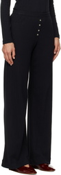 LESET Black Pointelle Boxer Lounge Pants