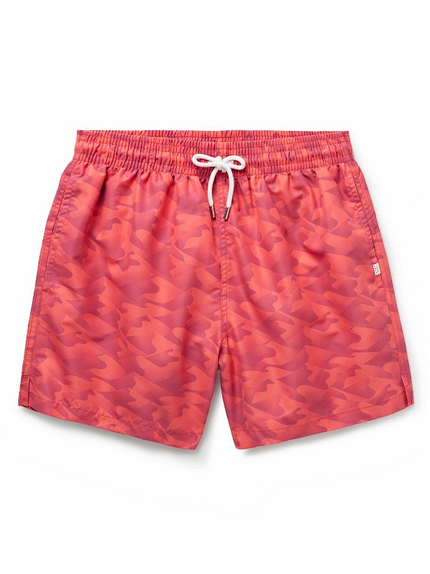 Photo: Derek Rose - Maui 61 Straight-Leg Mid-Length Printed Swim Shorts - Pink