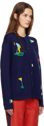 Bode Navy Golf Cardigan