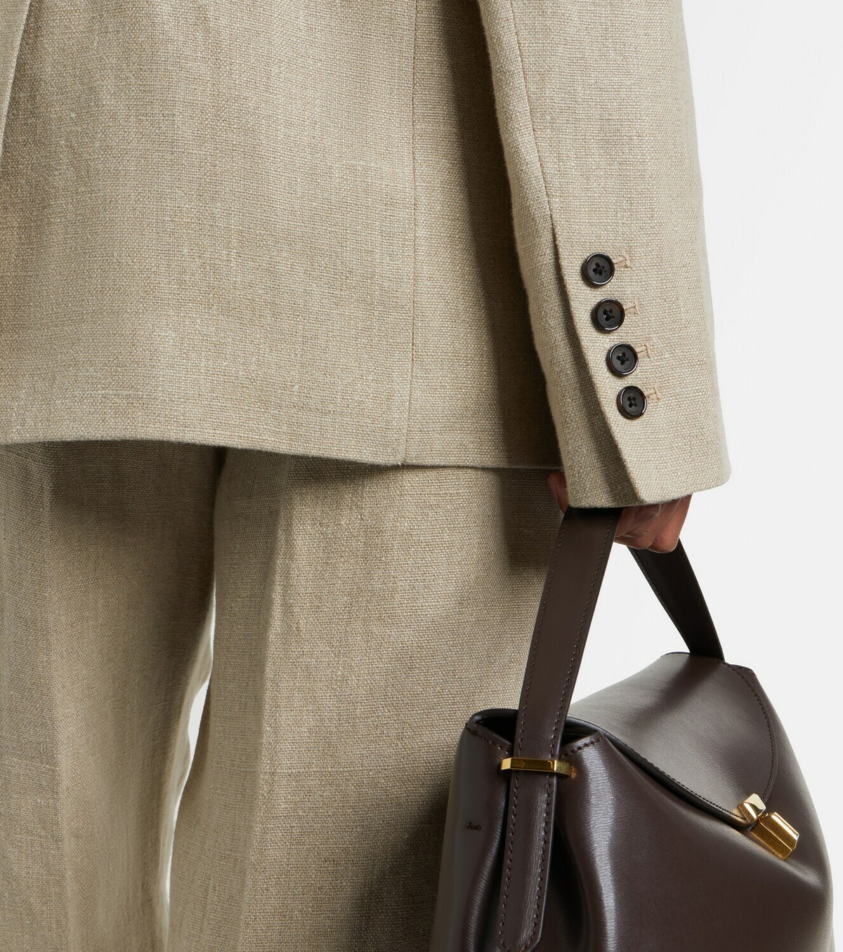 Toteme Frayed linen blazer