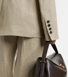 Toteme Frayed linen blazer