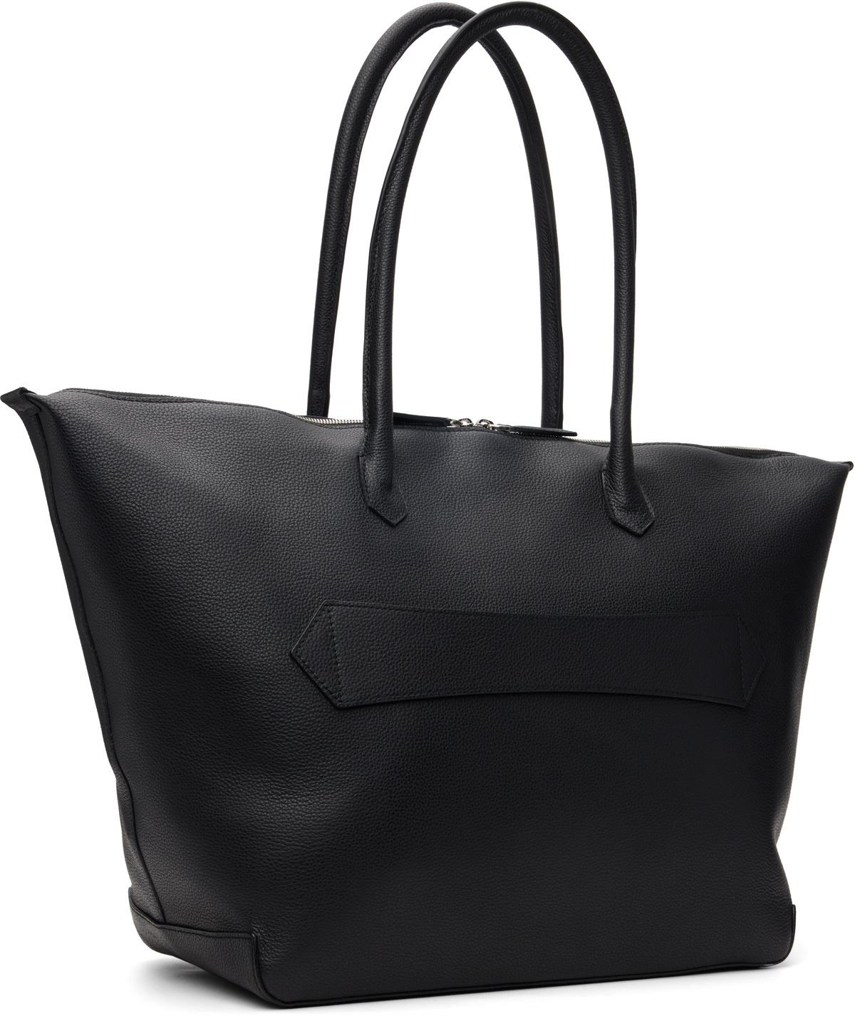 TONYWACK Black Grain Leather Large Weekender Bag