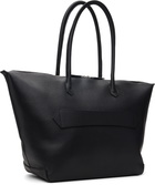 TONYWACK Black Grain Leather Large Weekender Bag