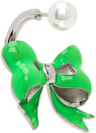 Safsafu Silver & Green 'Keep It Cute' Earring