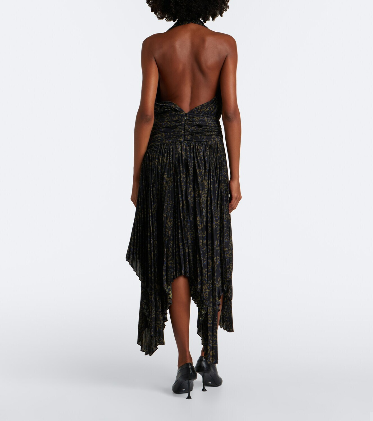 Proenza Schouler Paulina draped floral georgette midi dress