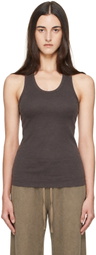 BAMBOU ROGER KWONG Gray Virgin Wool Jersey Round Neck Top