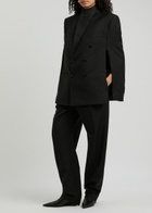 Bettter Fran Cape-effect Wool-blend Blazer Black