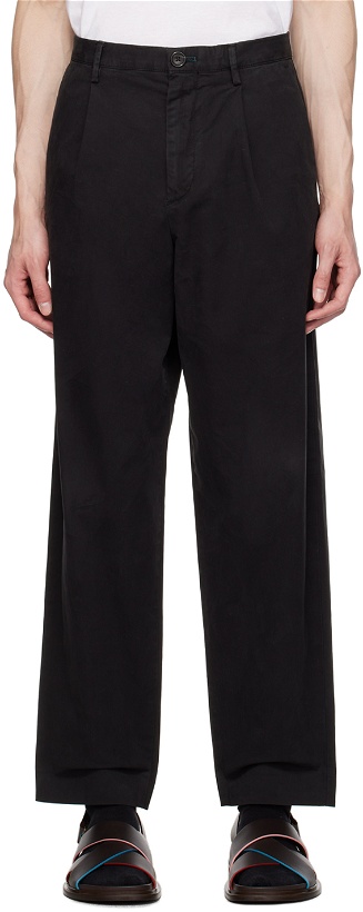 Photo: PS by Paul Smith Black Pleated Trousers