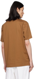 ZEGNA Brown Embroidered T-Shirt