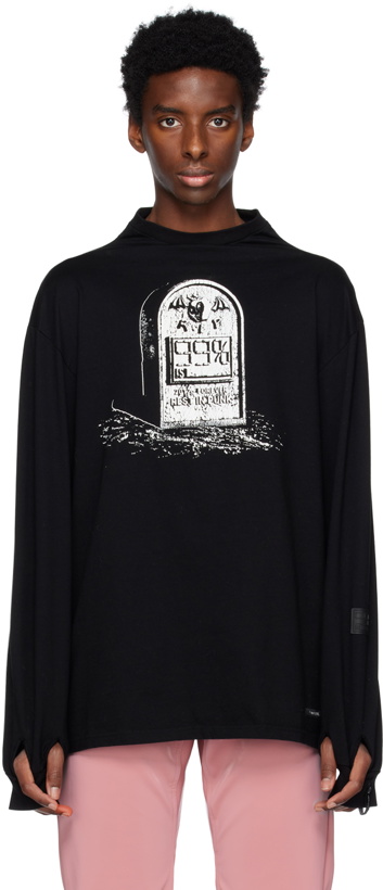 Photo: 99%IS- Black R.I.P Gravestone 'MYEOKSAL' Long Sleeve T-Shirt