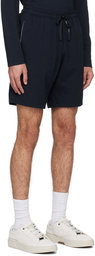 BOSS Navy Embroidered Shorts