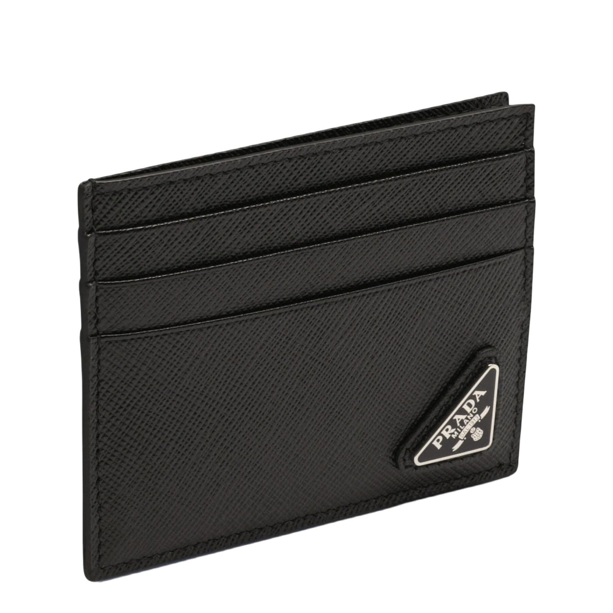 Prada Black Saffiano Leather Credit Card Holder