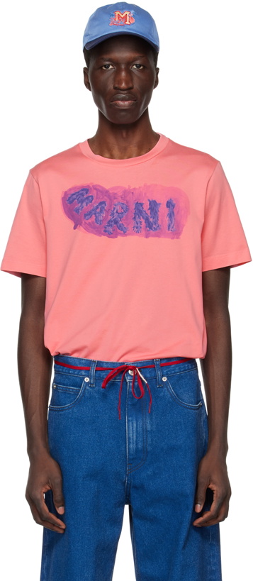 Photo: Marni Pink Paint Effect T-Shirt