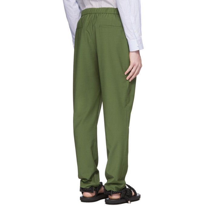 Tibi SSENSE Exclusive Green Eamon Pull-On Trousers