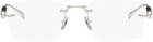 Gucci Silver Rectangular Glasses