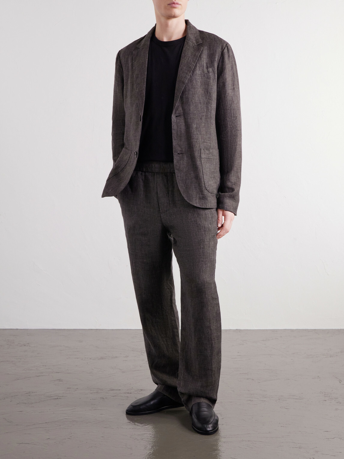 James Perse - Straight-Leg Linen Suit Trousers - Brown