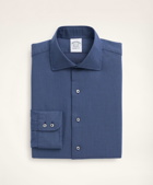Brooks Brothers Men's Regent Regular-Fit Dress Shirt, Dobby English Collar Solid | Dark Blue