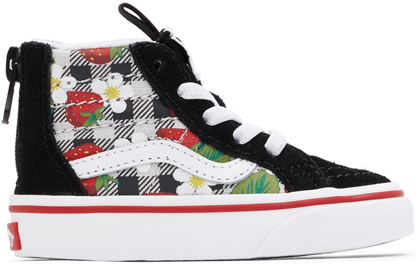 Vans Baby Black Strawberry Gingham Sk8-Hi Zip Sneakers Vans