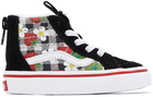 Vans Baby Black Strawberry Gingham Sk8-Hi Zip Sneakers