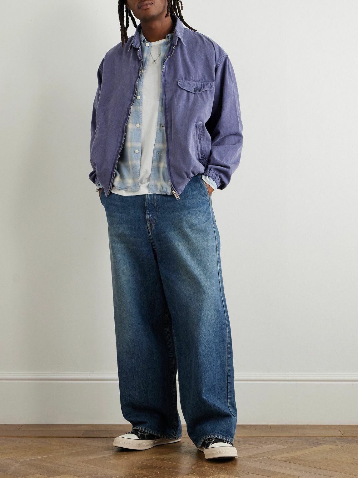 Remi Relief - Cotton-Twill Blouson Jacket - Blue