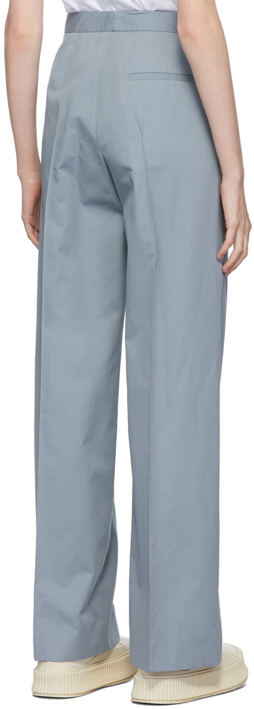 Jil Sander Grey High Waisted Wide-Leg Tailored Trousers Jil Sander