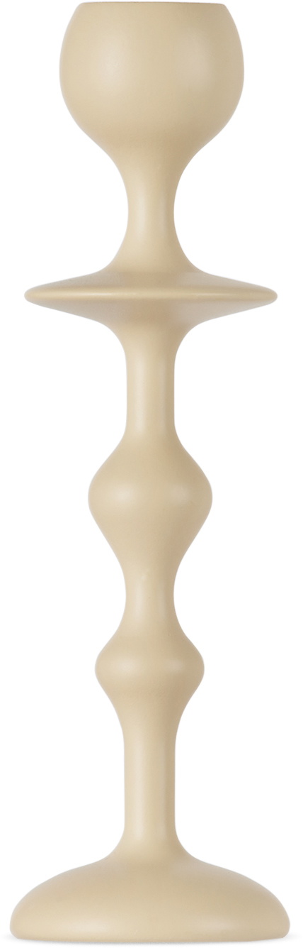 BLACK BLAZE Off-White Medium Infinity Candle Holder